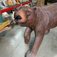 Grizzly Bear Walking Head Up Statue - LM Treasures 