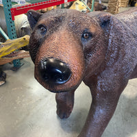 Grizzly Bear Walking Head Up Statue - LM Treasures 