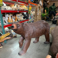 Grizzly Bear Walking Head Up Statue - LM Treasures 