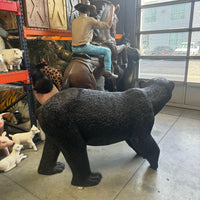 American Black Bear Walking Head Up Statue - LM Treasures 