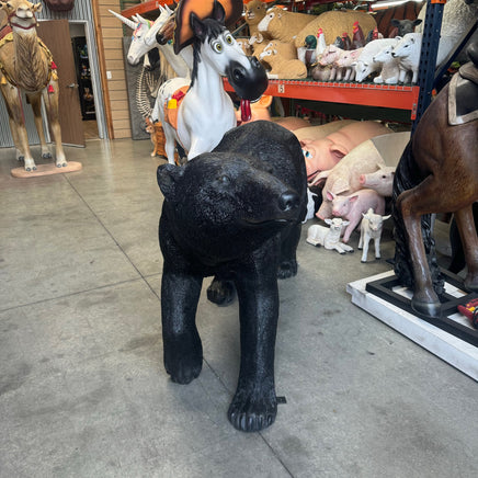 American Black Bear Walking Head Up Statue - LM Treasures 