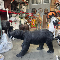 American Black Bear Walking Head Up Statue - LM Treasures 