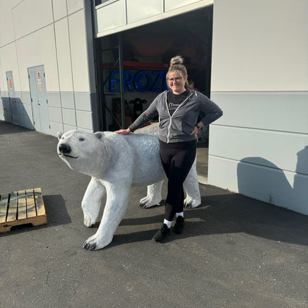 Polar Bear Walking Head Up Statue - LM Treasures 