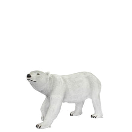 Polar Bear Walking Head Up Statue - LM Treasures 