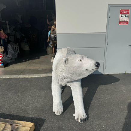 Polar Bear Walking Head Up Statue - LM Treasures 