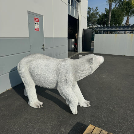 Polar Bear Walking Head Up Statue - LM Treasures 