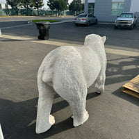 Polar Bear Walking Head Up Statue - LM Treasures 