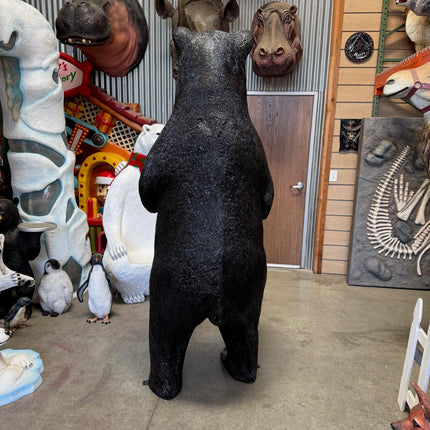 North American Black Bear Standing Life Size Statue