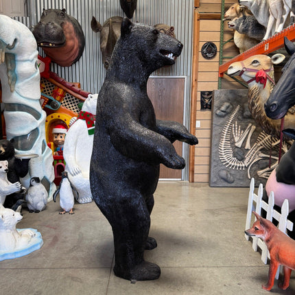 North American Black Bear Standing Life Size Statue