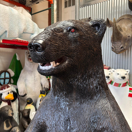 North American Black Bear Standing Life Size Statue
