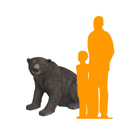 North American Black Bear Sitting Life Size Statue - LM Treasures 