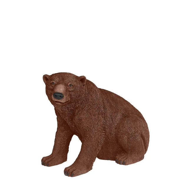 Brown Grizzly Bear Sitting Life Size Statue LM Treasures - T