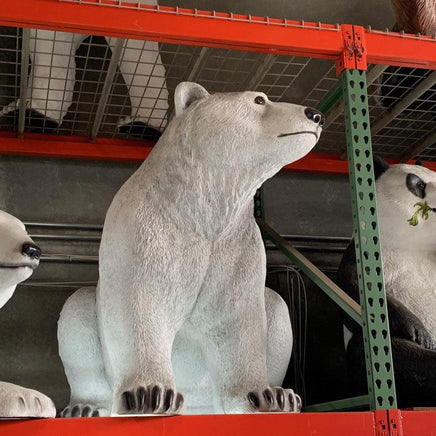 Polar Bear Sitting Statue - LM Treasures 