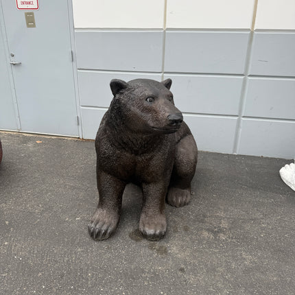 North American Black Bear Sitting Life Size Statue