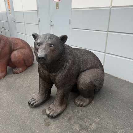 North American Black Bear Sitting Life Size Statue