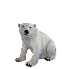 Polar Bear Sitting Statue - LM Treasures 