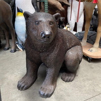 North American Black Bear Sitting Life Size Statue - LM Treasures 