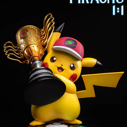 Pokemon World Champion Pikachu Life Size Statue - LM Treasures 