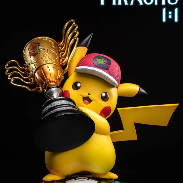 Pokemon World Champion Pikachu Life Size Statue LM Treasures - PCS