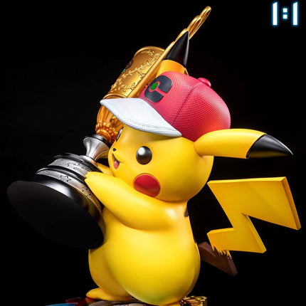 Pokemon World Champion Pikachu Life Size Statue - LM Treasures 