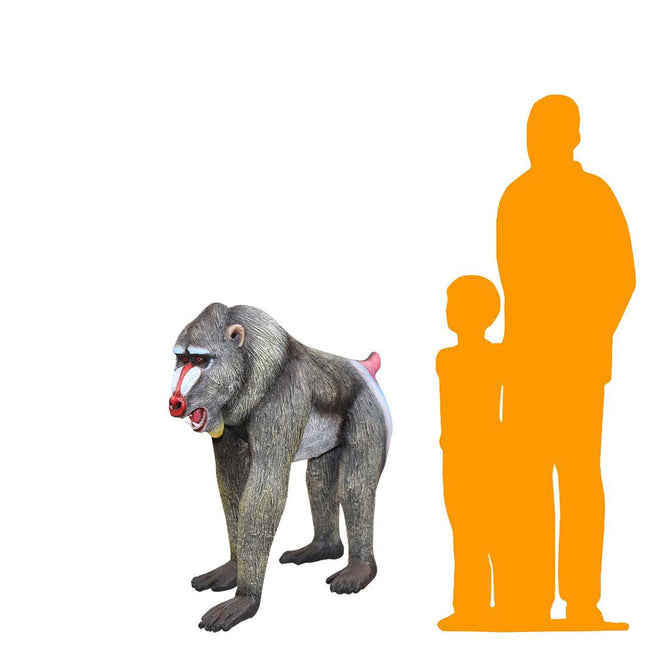 Baboon Monkey Life Size Statue