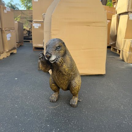 Groundhog Standing Life Size Statue
