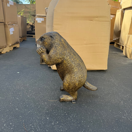 Groundhog Standing Life Size Statue