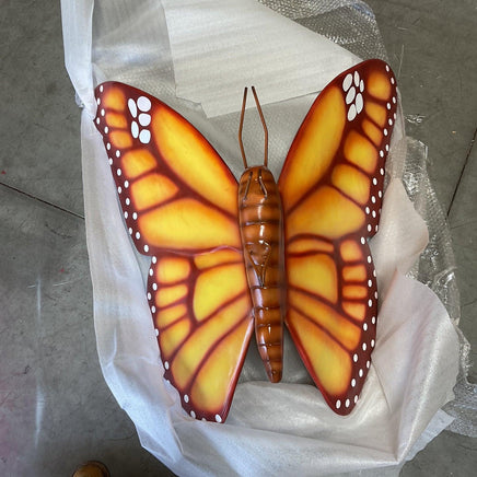 Orange Butterfly Insect Over Sized Statue - LM Treasures 