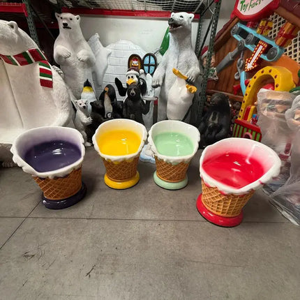 Ice Cream Table And Chairs Set Over Sized Statue