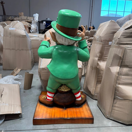 Leprechaun With Gold Saint Patrick's Day Life Size Statue