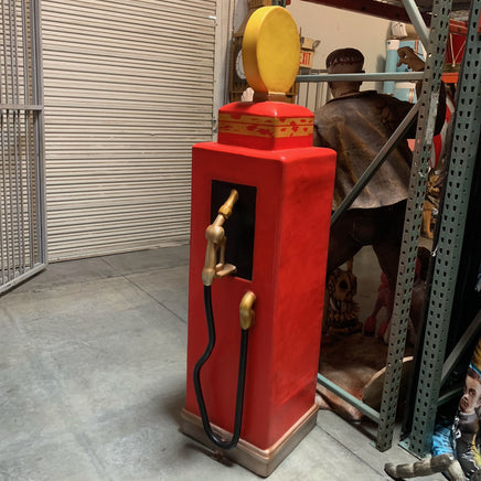 Red Gas Pump Life Size Statue - LM Treasures 