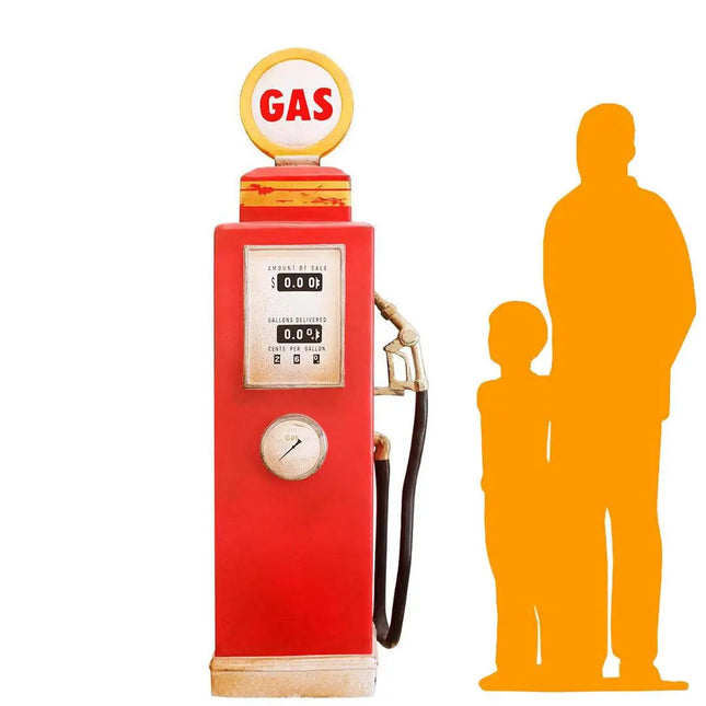 Red Gas Pump Life Size Statue LM Treasures - T