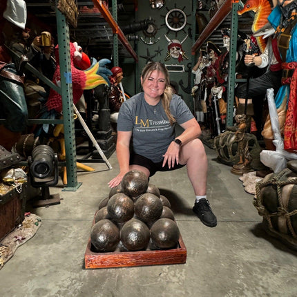 Cannon Balls Life Size Statue