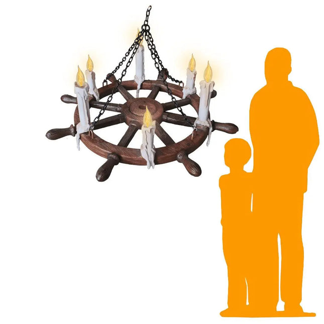 Rudder Wheel Chandelier Life Size Statue LM Treasures - T
