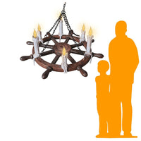 Rudder Wheel Chandelier Life Size Statue - LM Treasures 