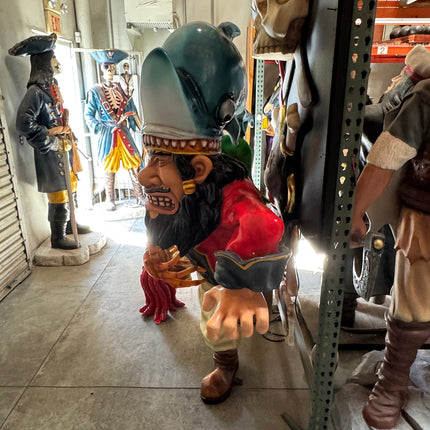 Comic Pirate and Shark Life Size Statue