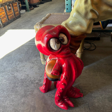 Comic Pirate and Shark Life Size Statue