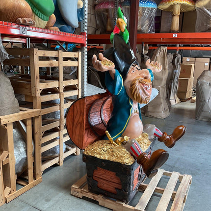 Comic Pirate in Treasure Life Size Statue - LM Treasures 