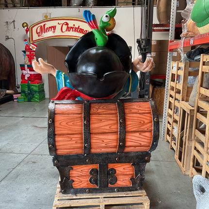 Comic Pirate in Treasure Life Size Statue - LM Treasures 