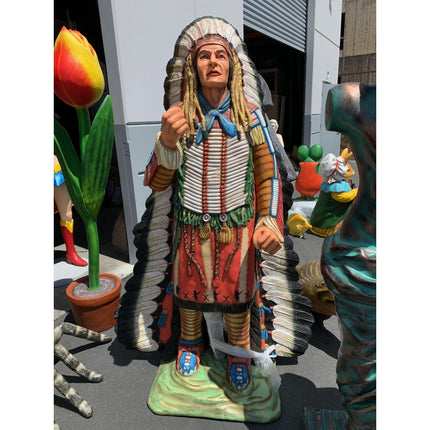 Indian With Spear Life Size Statue - LM Treasures 