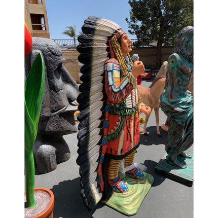 Indian With Spear Life Size Statue - LM Treasures 