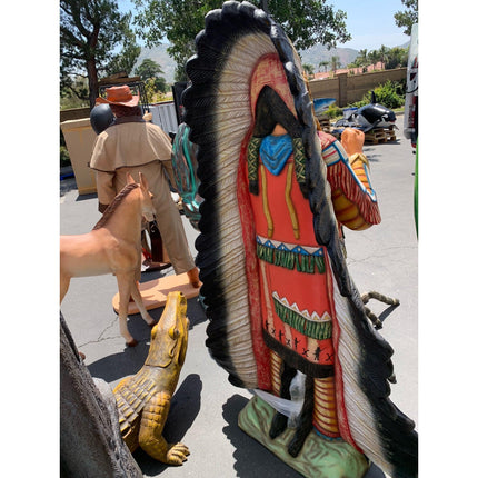 Indian With Spear Life Size Statue - LM Treasures 