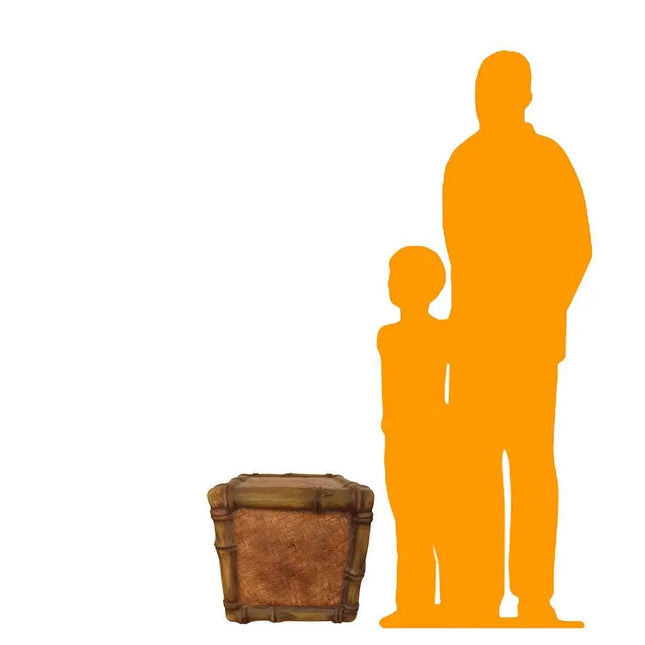 Resin Bamboo Crate Statue LM Treasures - T