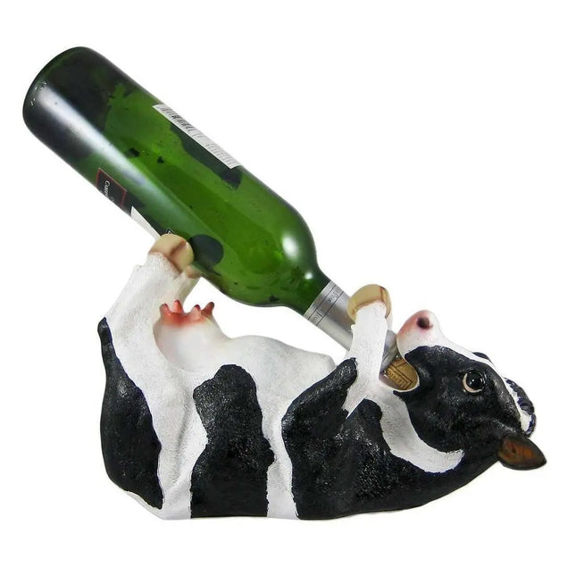Cow Wine Bottle Holder Statue LM Treasures - D