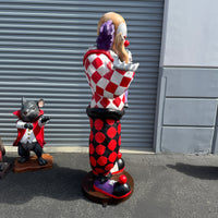 Jester Clown With Doll Life Size Statue