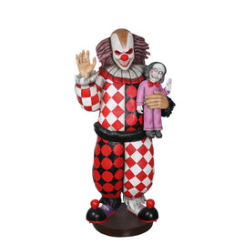 Jester Clown With Doll Life Size Statue - LM Treasures 