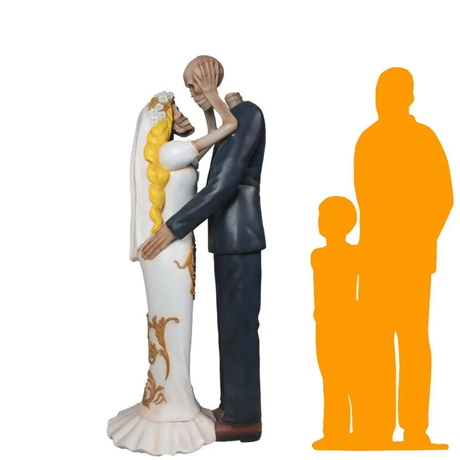 Married Skeletons Life Size Statue LM Treasures - T