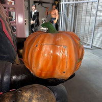 Headless Pumpkin Man Sitting Life Size Statue - LM Treasures 