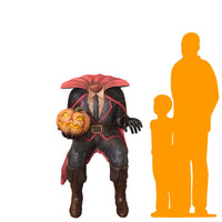 Headless Pumpkin Man Sitting Life Size Statue - LM Treasures 