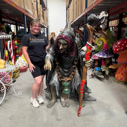 Wicked Witch with Crow Life Size Statue LM Treasures - T
